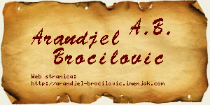 Aranđel Broćilović vizit kartica
